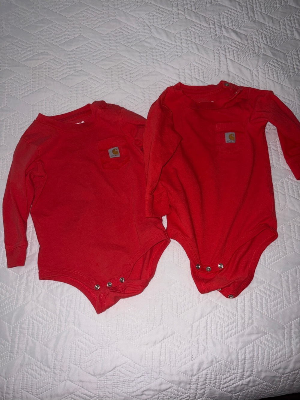 Twin Carhartt Baby Bodysuits sz 12 mon